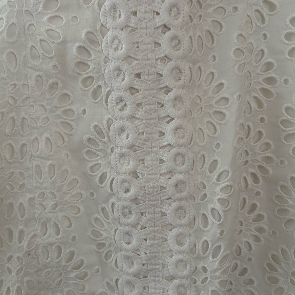 Lilly Pulitzer White Pinwheel Eyelet Shelli Cotton Dress Size 8 - Picture 5 of 10